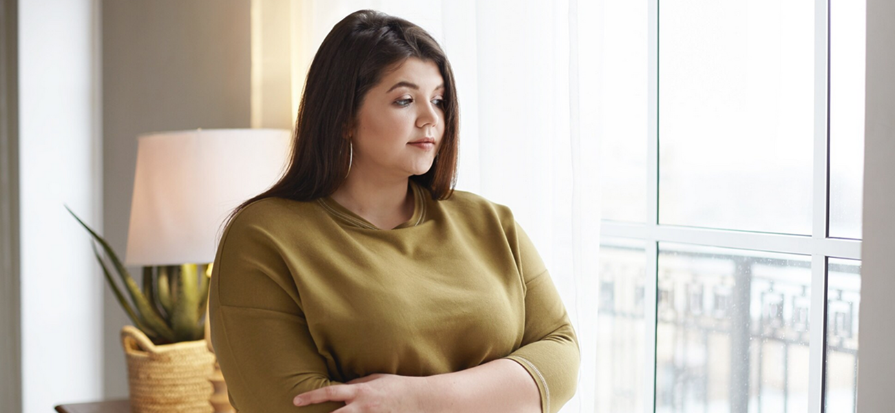 curvy woman standing