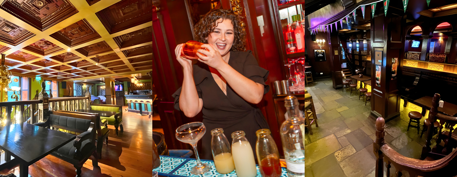 preparing drinks in a bar