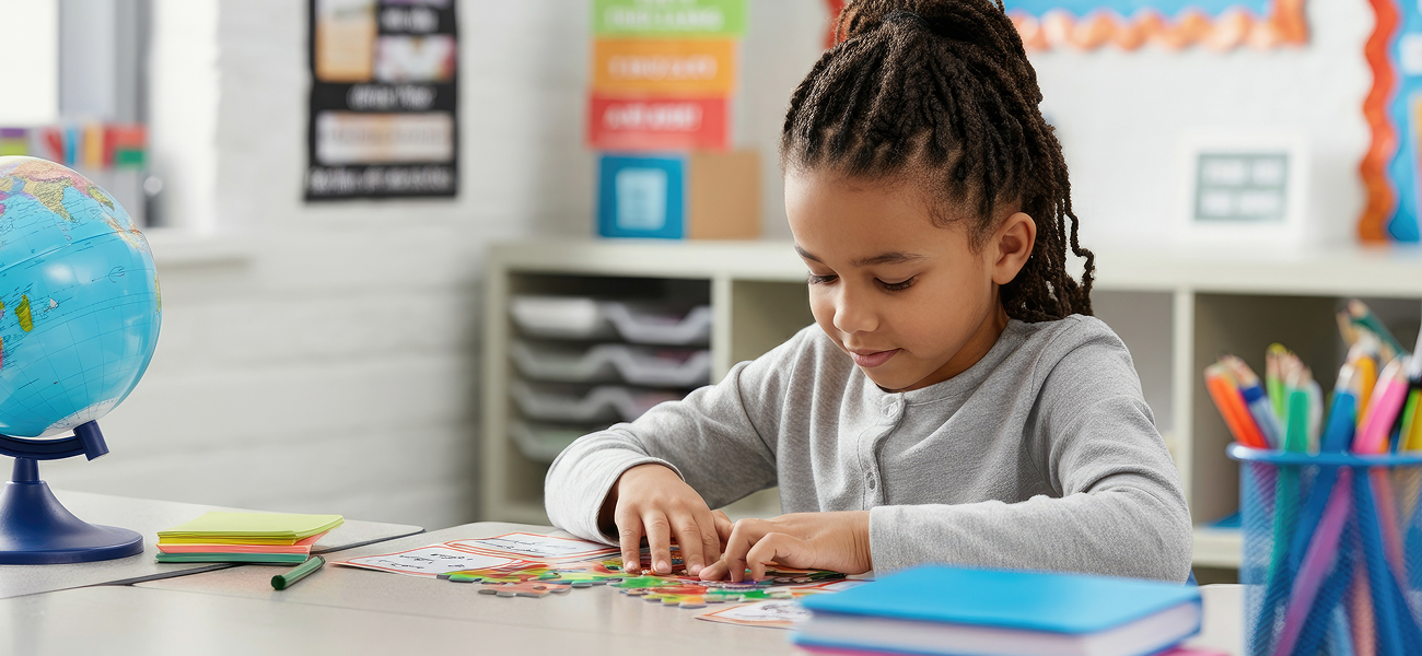 child learning and playing