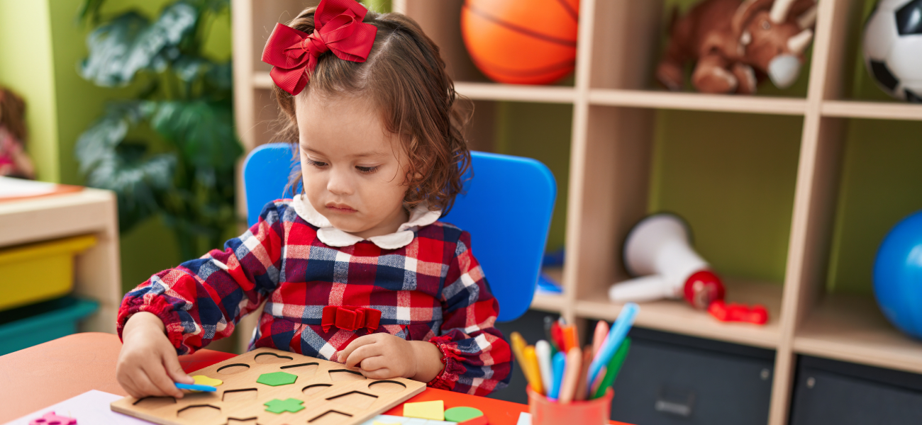 child playing in a chidlcare centre