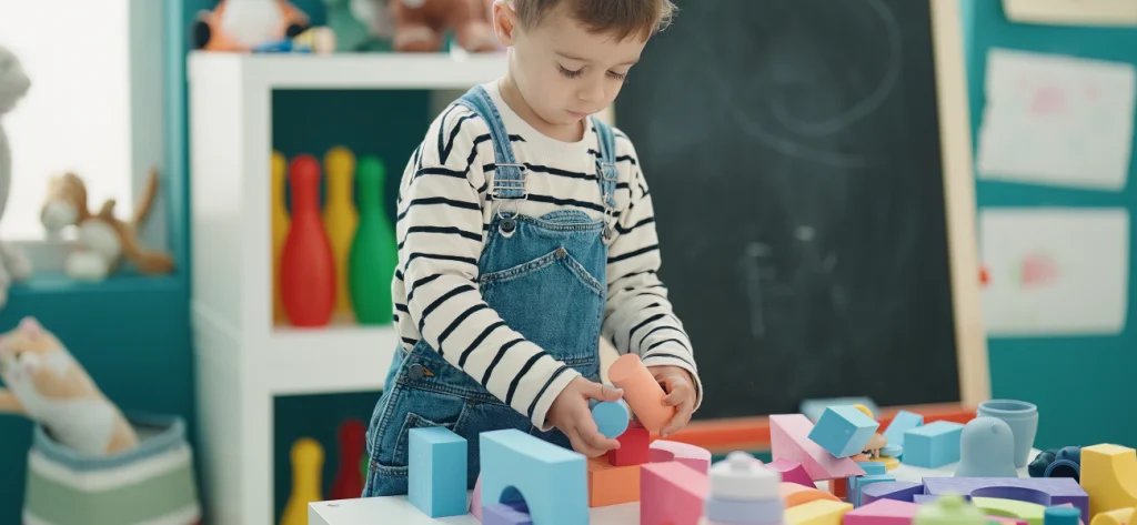 child playing in an early learning centre