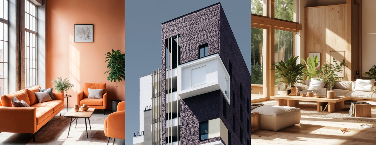 house interior and exterior