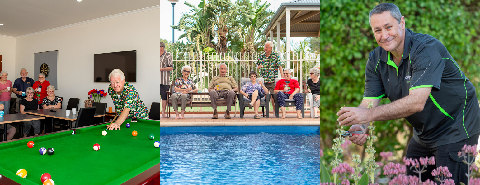 seniors relaxing in lifetsyle village