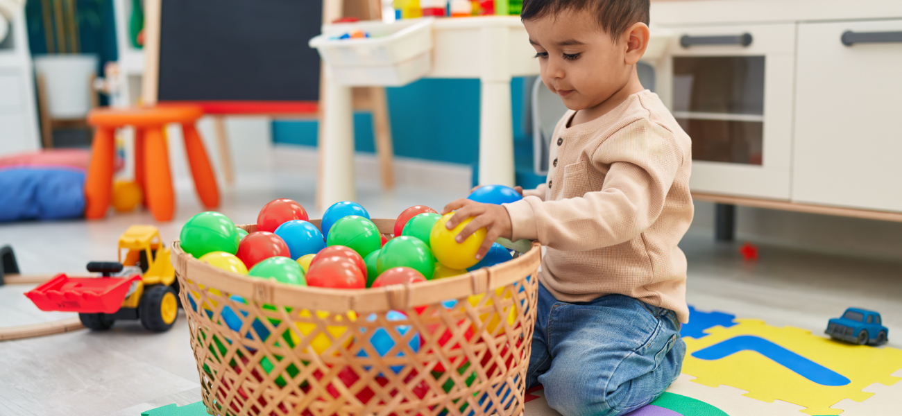 child palying in a child care centre