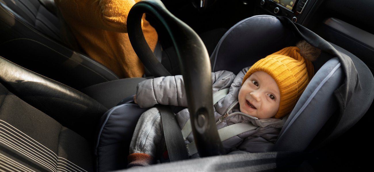 baby in a car seat